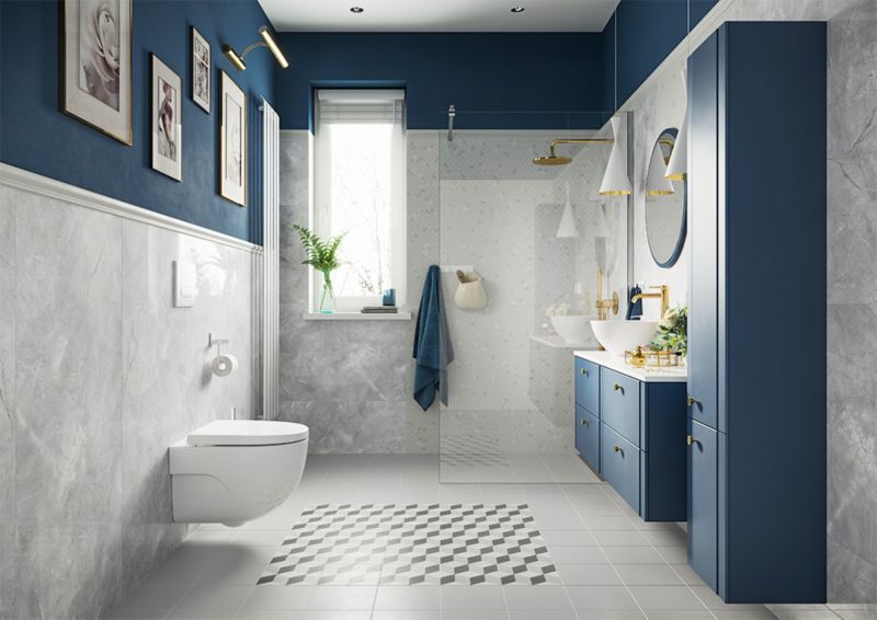 Indbygget brusesæt Omnires Preston i guld