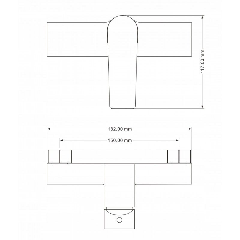 Mexen Lynx 950 mm sort overflademonteret brusesæt 1 stk.