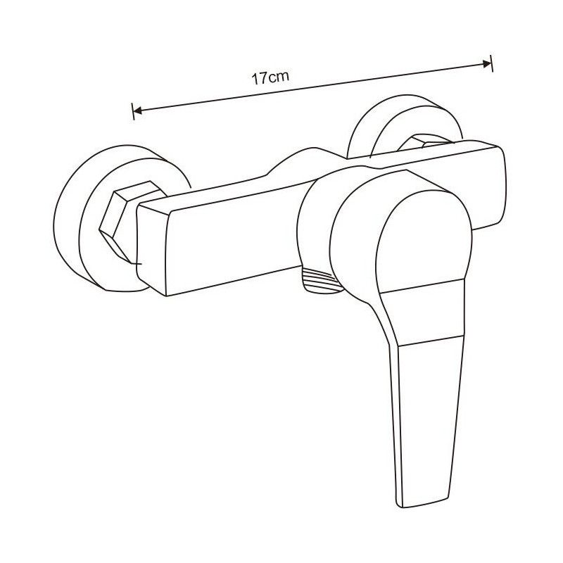 Caro Mexen 950 mm overflademonteret brusebatterisæt i krom, 1 stk.