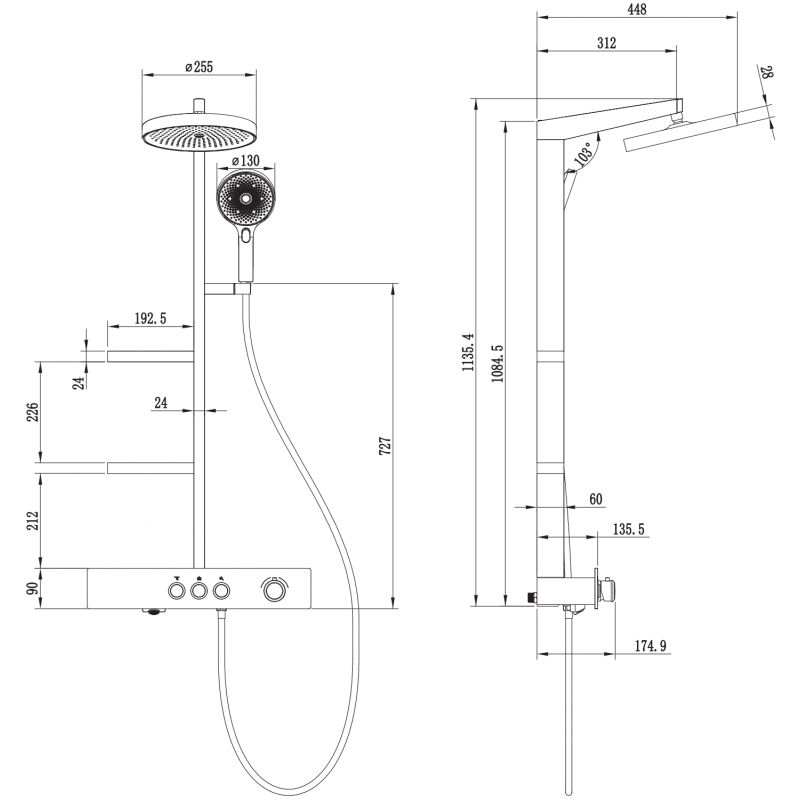 Mexen sort Plex brusesæt 1 stk.