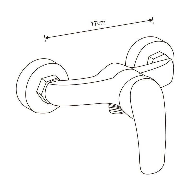Mexen Fabia krom brusesæt med regnbruser, 1 stk.