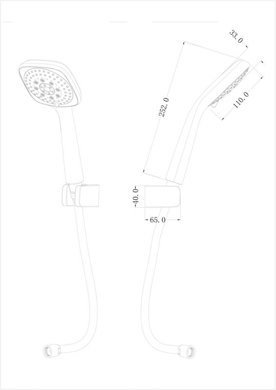 GoodHome Teesta punktbrusersæt med 3 funktioner i krom