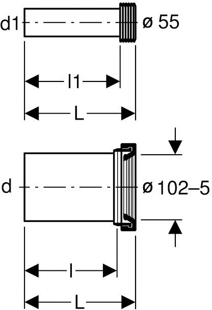 Geberit tilslutningssæt til væghængt toilet