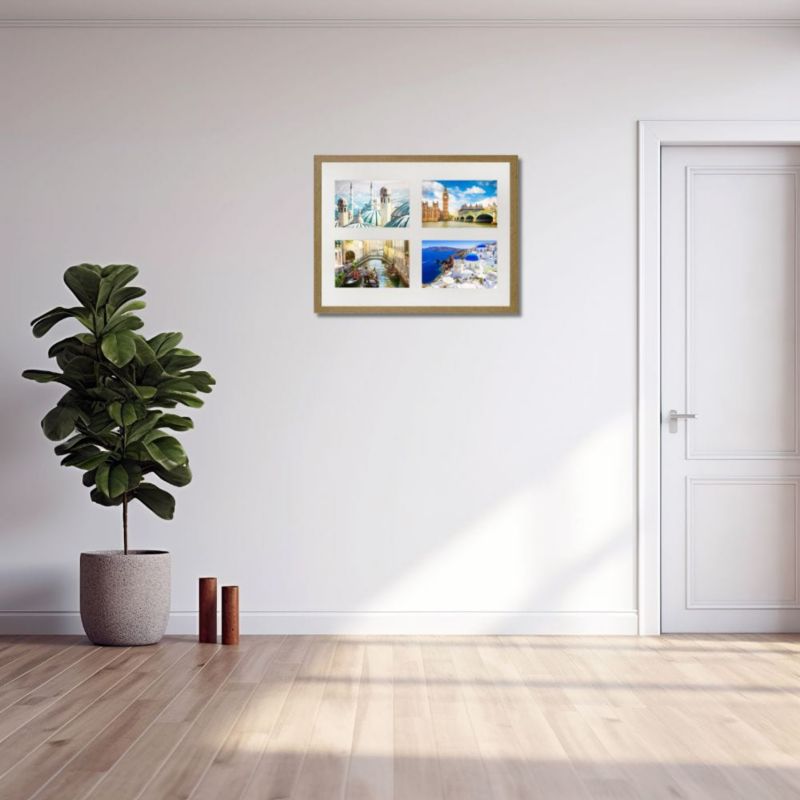 BD art Basic sæt med 2 rammer i eg 28x35 cm til 4 billeder 10x15 cm