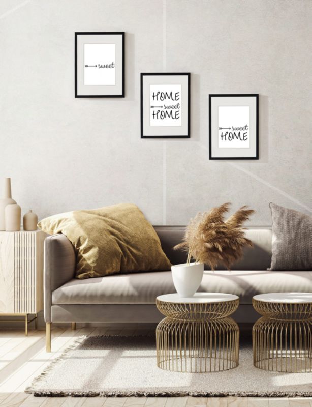 BD art Basic sæt med 2 sorte rammer 28x35 cm med passepartout