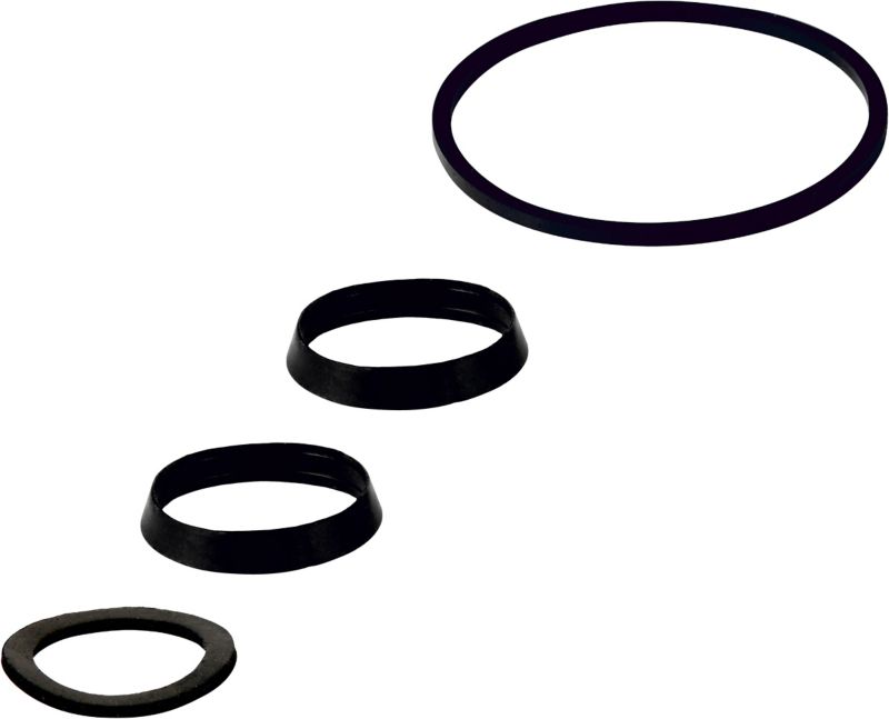 Tycner pakke med tætningsringe til to-kammers flaskeafløb til køkkenvask