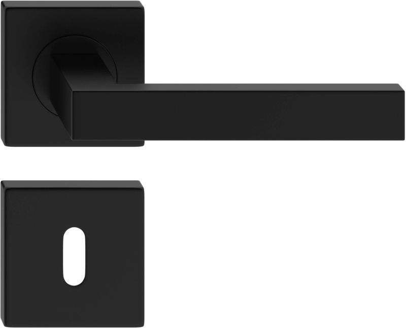 Verso Ergo sæt med nøglegreb, firkantet roset, mat-sort finish