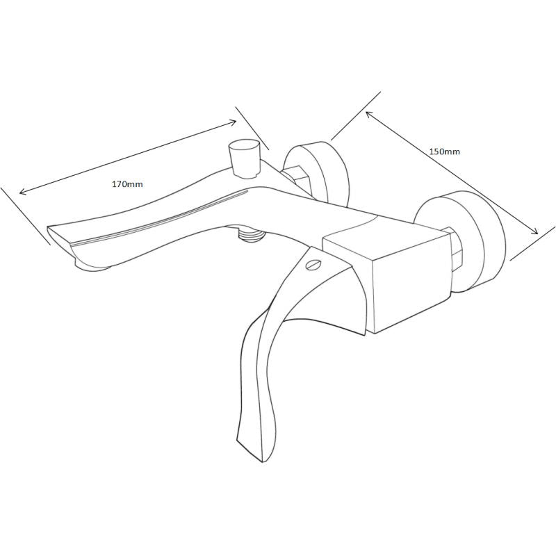 Mexen Estrella R02 badekarsæt i krom, 1 sæt