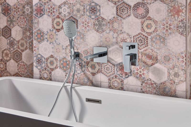 Indbygget badekarsæt Omnires Alton krom