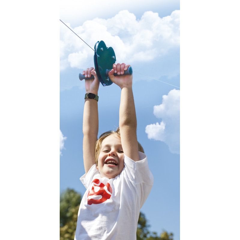 4iQ Group zipline 25 meter gul med sæde 1 stk.