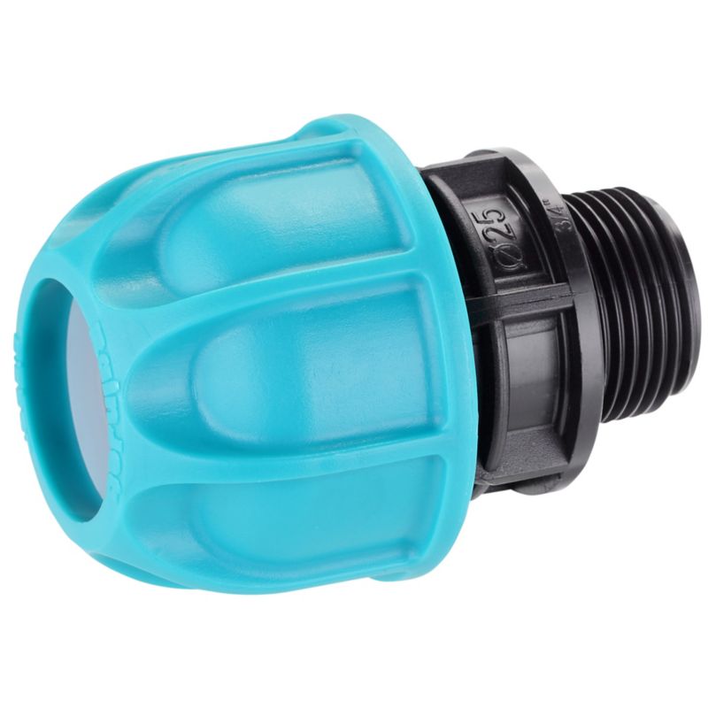 25 mm kobling med 3/4'' udvendigt gevind