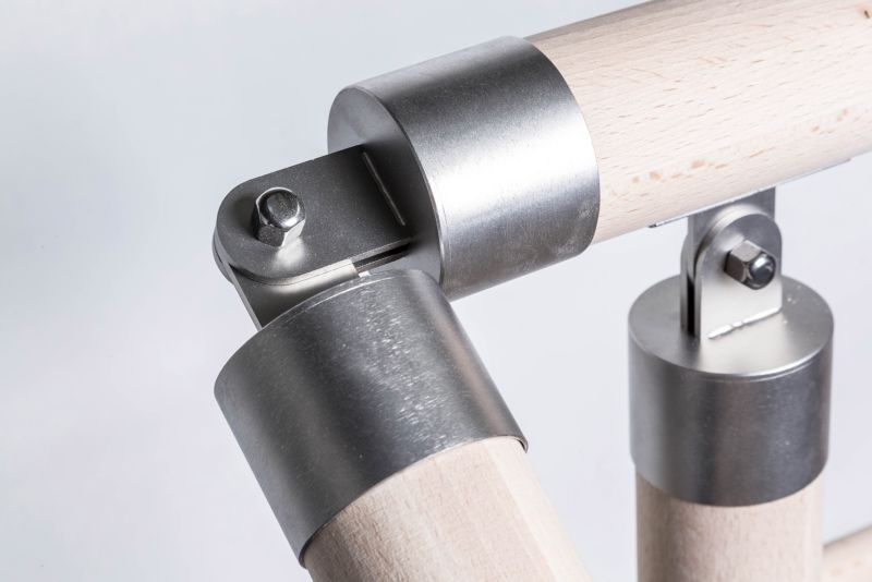 Justerbart håndlistebeslag Kornik i rustfrit stål, Ø 50 mm