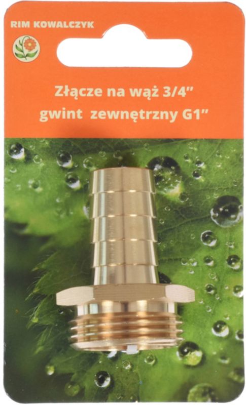 Slangestik til haveslange 19 mm med udvendigt gevind 1"