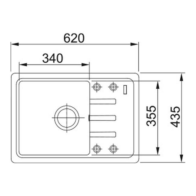 Franke Bliss 611-62 granitvask i stengrå