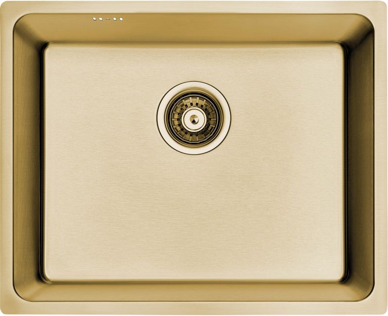 Laveo Sligo stålvask 1-kammer guldfarvet