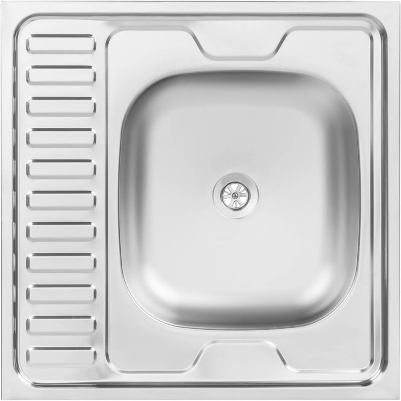 Stålvask til bordmontage 1-kammer 60x60