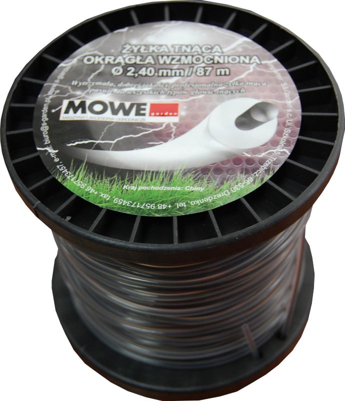 Forstærket rund klippetråd 2,4 mm x 87 m