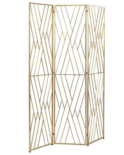 3-panel gulvskærm Asolo i guld, 1 stk.