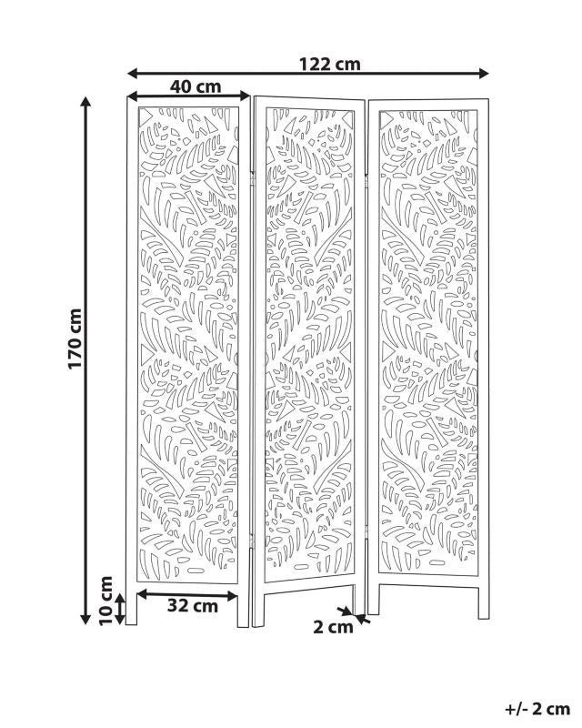 3-panel rumdeler Melago hvid