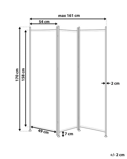 3-panelers rumdeler Narni sort