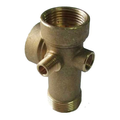 5-vejs Forgreningsstykke 1" 1/4" Messing