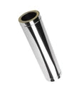 Isoleret røgrør 1 m Ø130/180 mm – Rustfri stål (0,8 mm) til skorsten