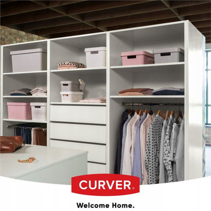 Infinity Curver 11L ajoureret opbevaringsboks med låg, pink