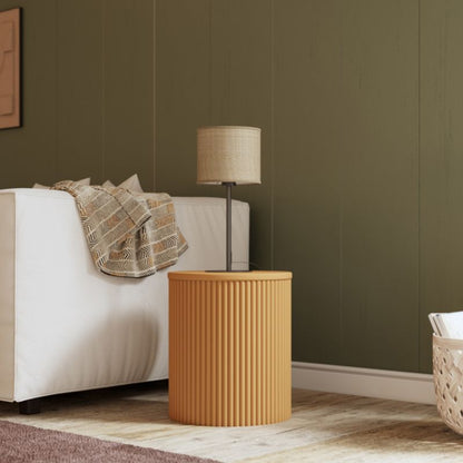 Rund Lampeskærm Kepezin S Raffia 20 cm Natur