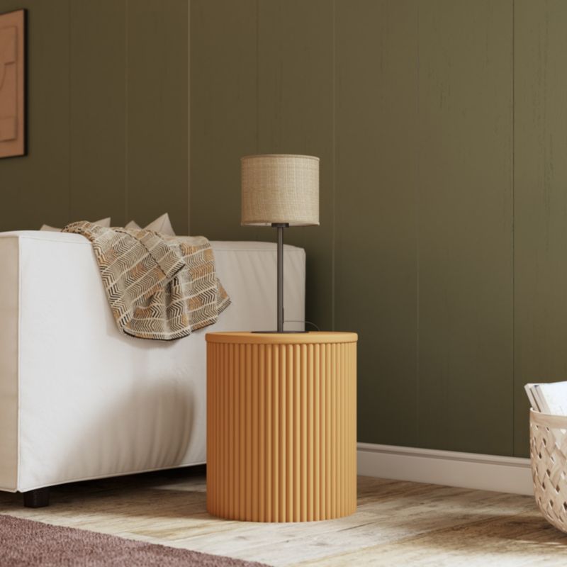 Rund Lampeskærm Kepezin S Raffia 20 cm Natur