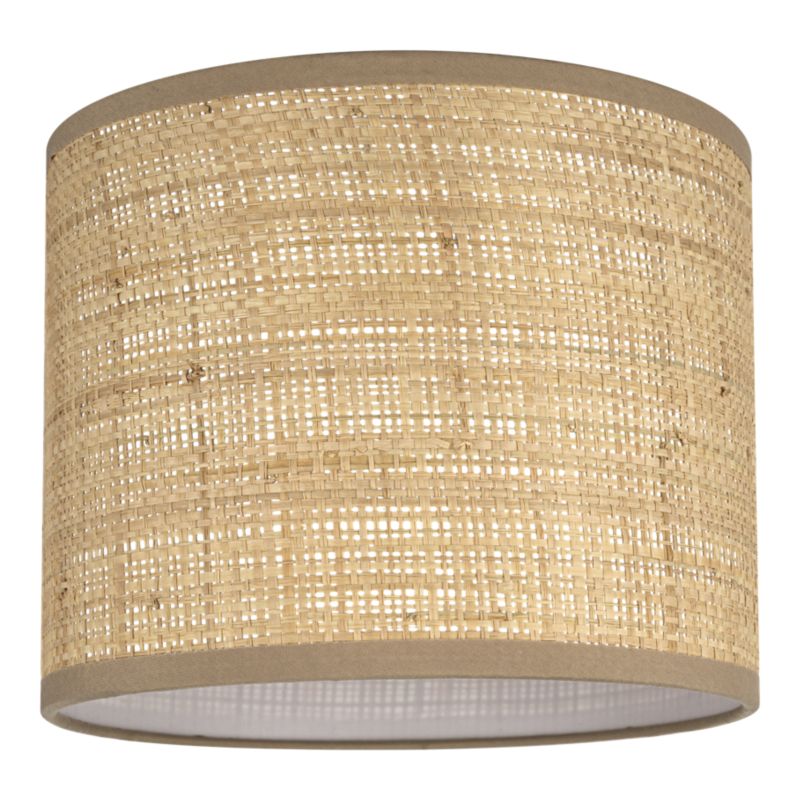 Rund Lampeskærm Kepezin S Raffia 20 cm Natur