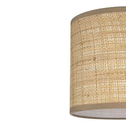 Rund Lampeskærm Kepezin S Raffia 20 cm Natur
