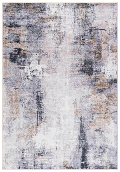 Abstrakt Tæppe 200x300 cm Grafitgrå Antiskrid Polyester