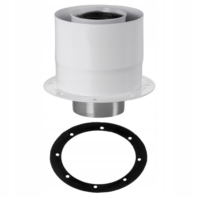 Kedeladapter DN 60/100 mm Hvid SX-TD-AFB