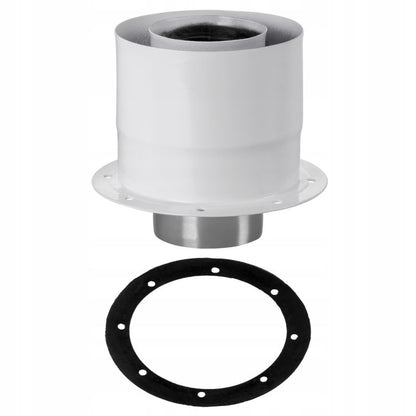 Kedeladapter DN 60/100 mm Hvid SX-TD-AFB
