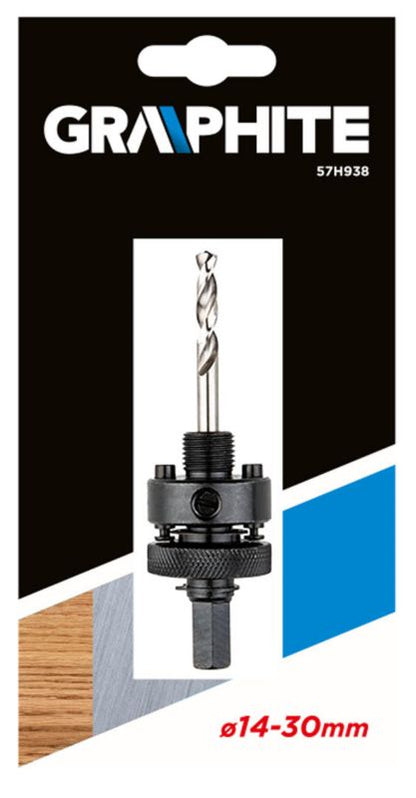 Adapter til bimetal-hulsave GRAPHITE 30 mm med udskifteligt centrerbor, 1 stk.