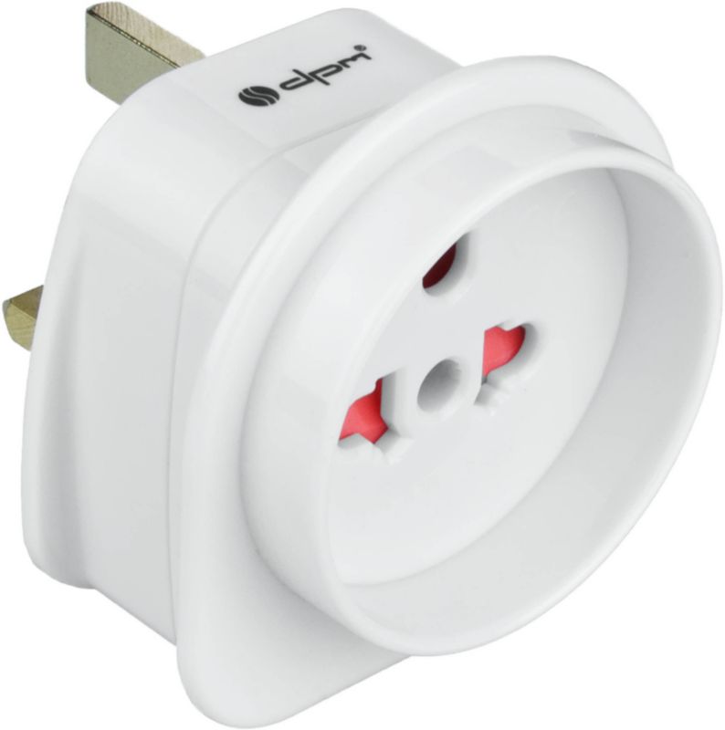 DPM rejseadapter UK hvid