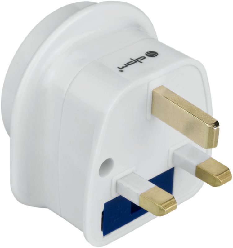 DPM rejseadapter UK hvid