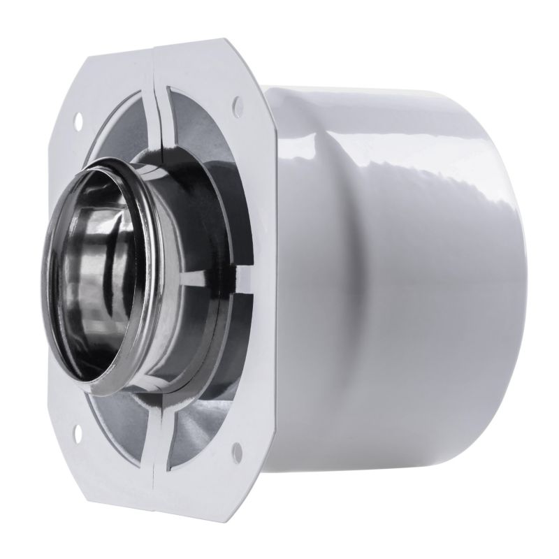 Aftræksadapter 60/100-80/125 Hvid