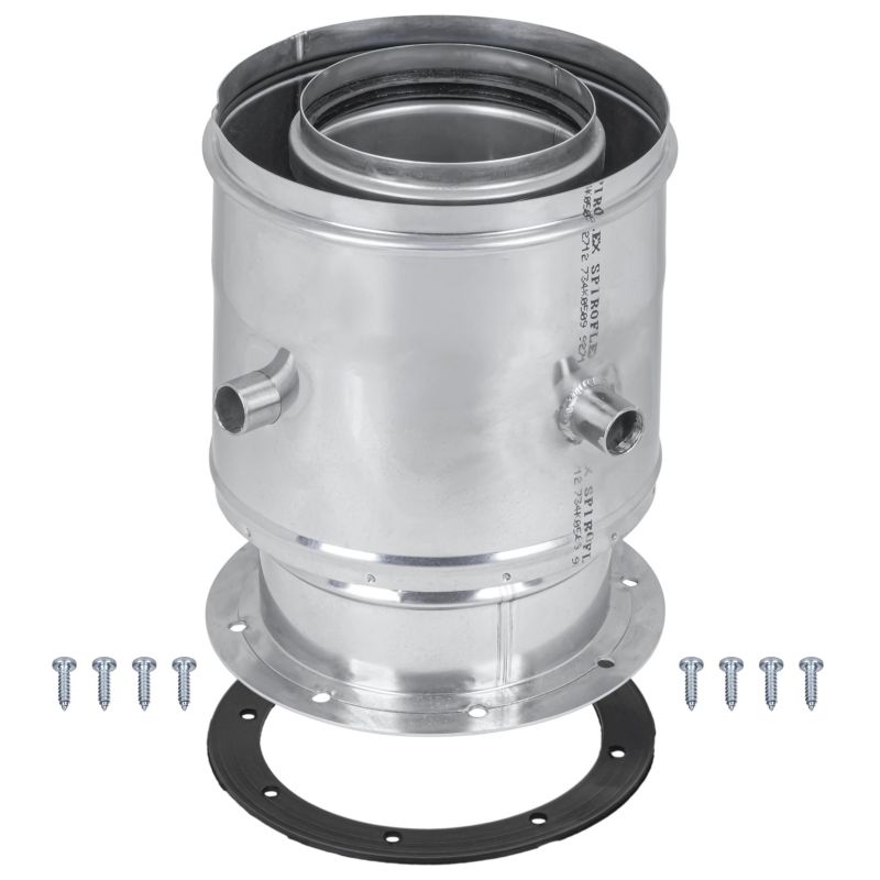 Aftræksadapter T 60/100-80/125 mm Sølv