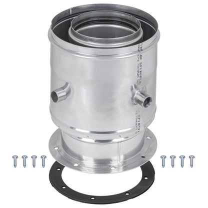 Aftræksadapter T 60/100-80/125 mm Sølv