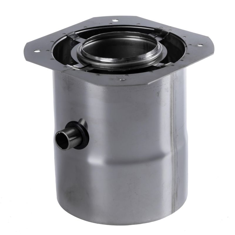Adapter 60/100 mm med Kondensopsamler Sølv 5907520935278