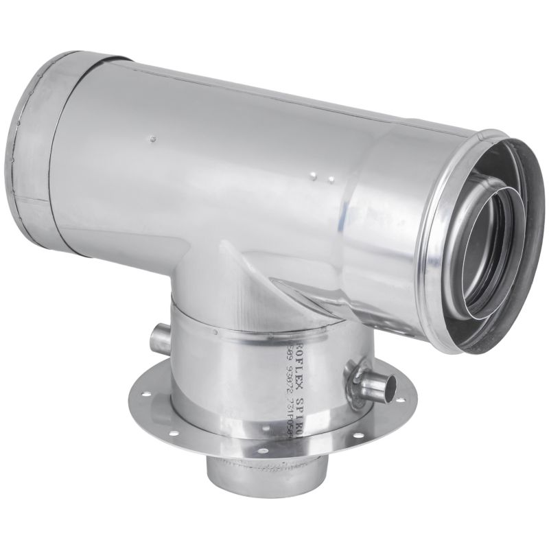 Aftræk Adapter TTW T-Stykke 60/100 mm Sølv