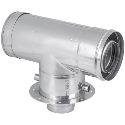 Aftræk Adapter TTW T-Stykke 60/100 mm Sølv