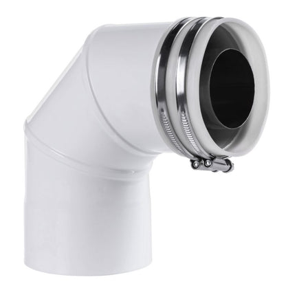 Aftræksadapter VK Bøjning 60/100 mm Hvid | 5907520928638