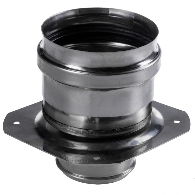 Røggasadapter 60/80 mm Sølv