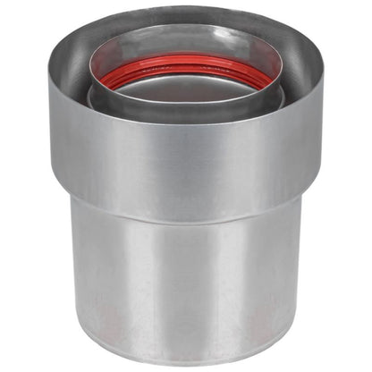 Aftræksadapter Type J 80/110-80/125 mm Sølv