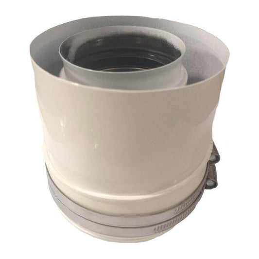 Spiroflex-adapter til Ariston-kedel 60/100 mm hvid