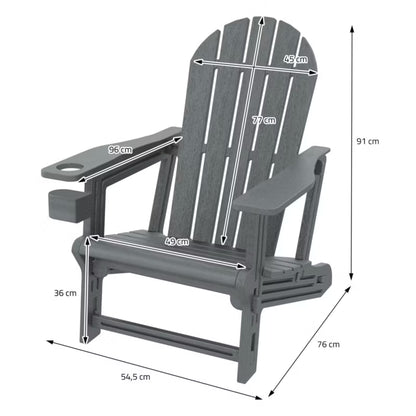Adirondack Havestol 54,5x76x91 cm med Kopholder