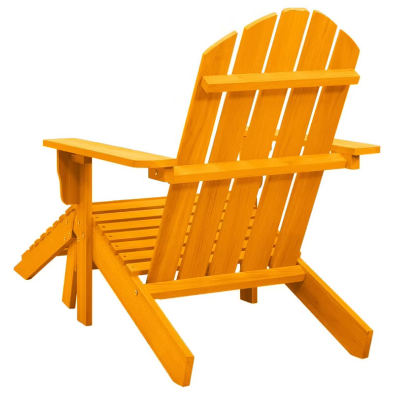 Adirondack Havestol 70x147,5 cm Orange Træ med Fodstøtte