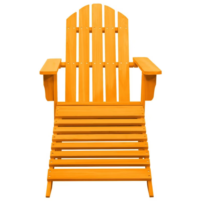 Adirondack Havestol 70x147,5 cm Orange Træ med Fodstøtte